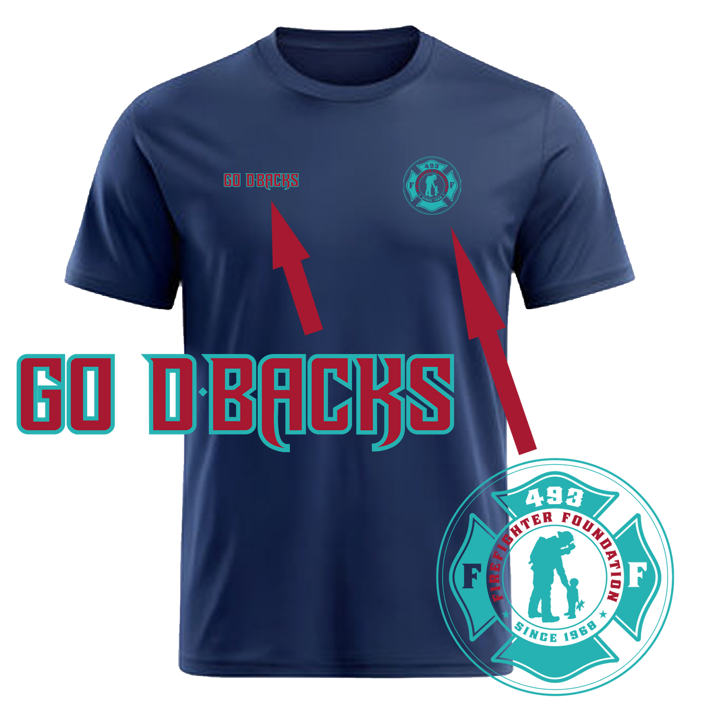 DBacks + PFD Uniform T-Shirt